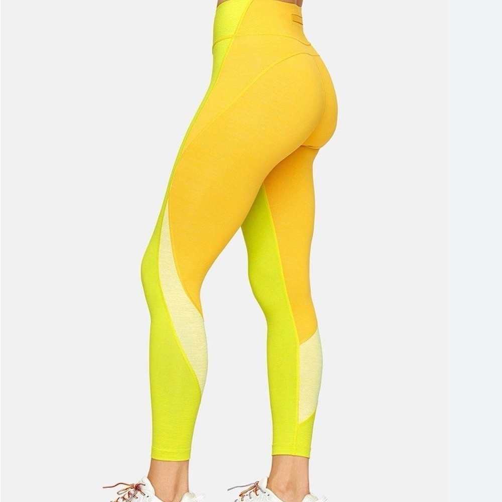 Outdoor Voices Yellow and Lime Leggings